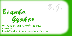 bianka gyoker business card